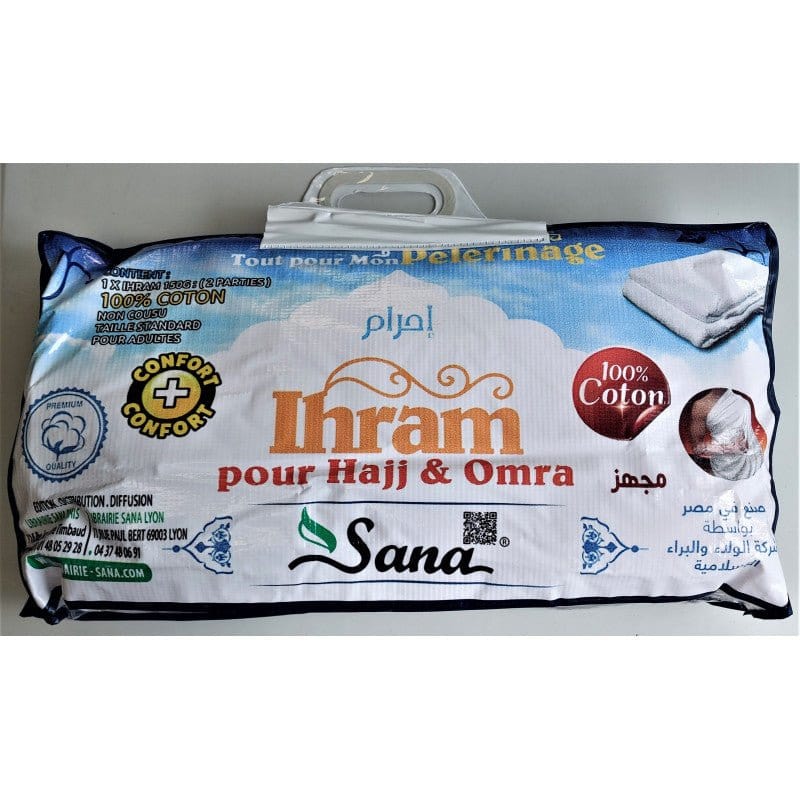 Ihram : (Avec Bouton) Tenue pour le pèlerinage Sana Pour le Corps 3700495420471 Librairie Musulmane Al-imen