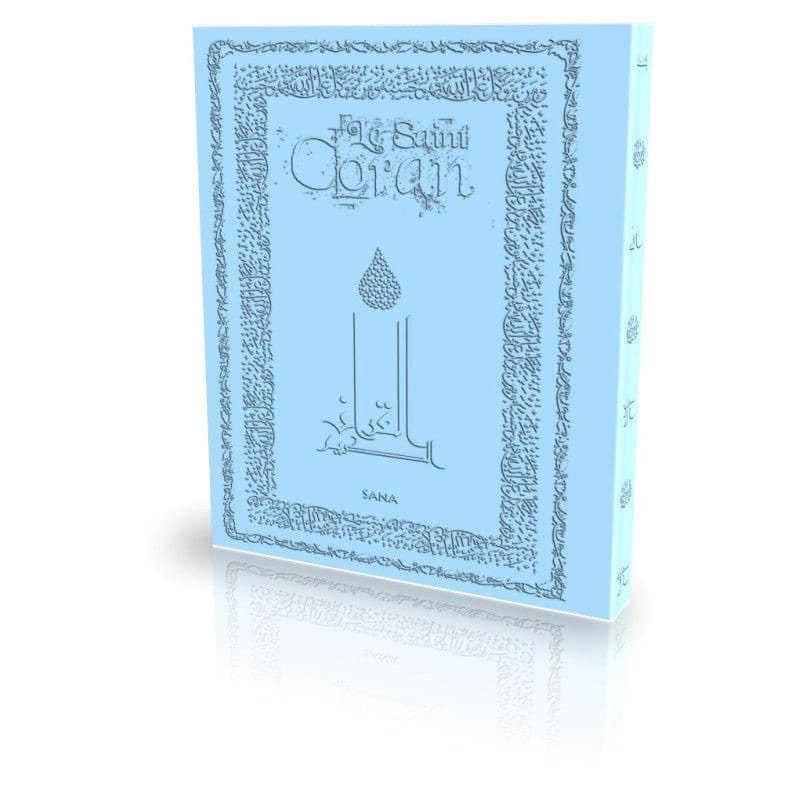Le Saint Coran (arabe et français) en daim souple bleu ciel traduit et annoté par Abdallah Penot - Éditions Sana Sana Coran 9782356335227 Librairie Musulmane Al-imen
