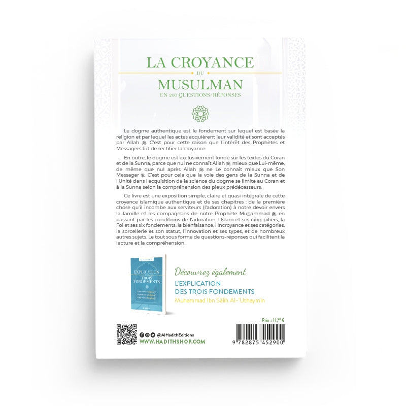 Croyance du musulman 200 questions-réponses - Shaykh Hâfiz Al-Hakamî - Editions Al hadith Verso