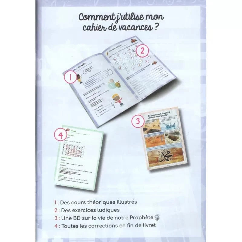 Cahier de vacances des P’tits Mouslims – Arabe/Anglais (Livret N°3 CE1-CE2) Al-Qamar Livre Islam Enfant 3770013265211 Librairie Musulmane Al-imen