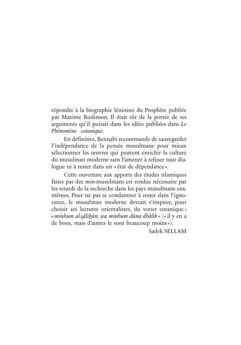 L'œuvre des orientalistes - Son influence sur la pensée islamique moderne par Malek Bennabi Al-Bayyinah Livre > Islam > Essai 9782493295309 Librairie Musulmane Al-imen