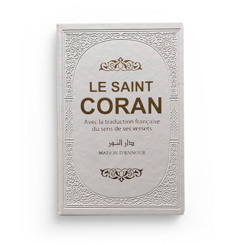 Le saint coran blanc avec la traduction française du sens de ses versets (AR - FR) disponible chez Al - imen