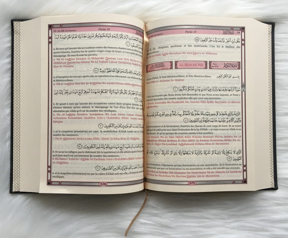 Le Saint Coran - Transcription (phonétique) en caractères latins et Traduction des sens en français - Edition de luxe (Couverture Cuir Gris) Orientica Coran / Qur'an 5430000361941 Librairie Musulmane Al-imen