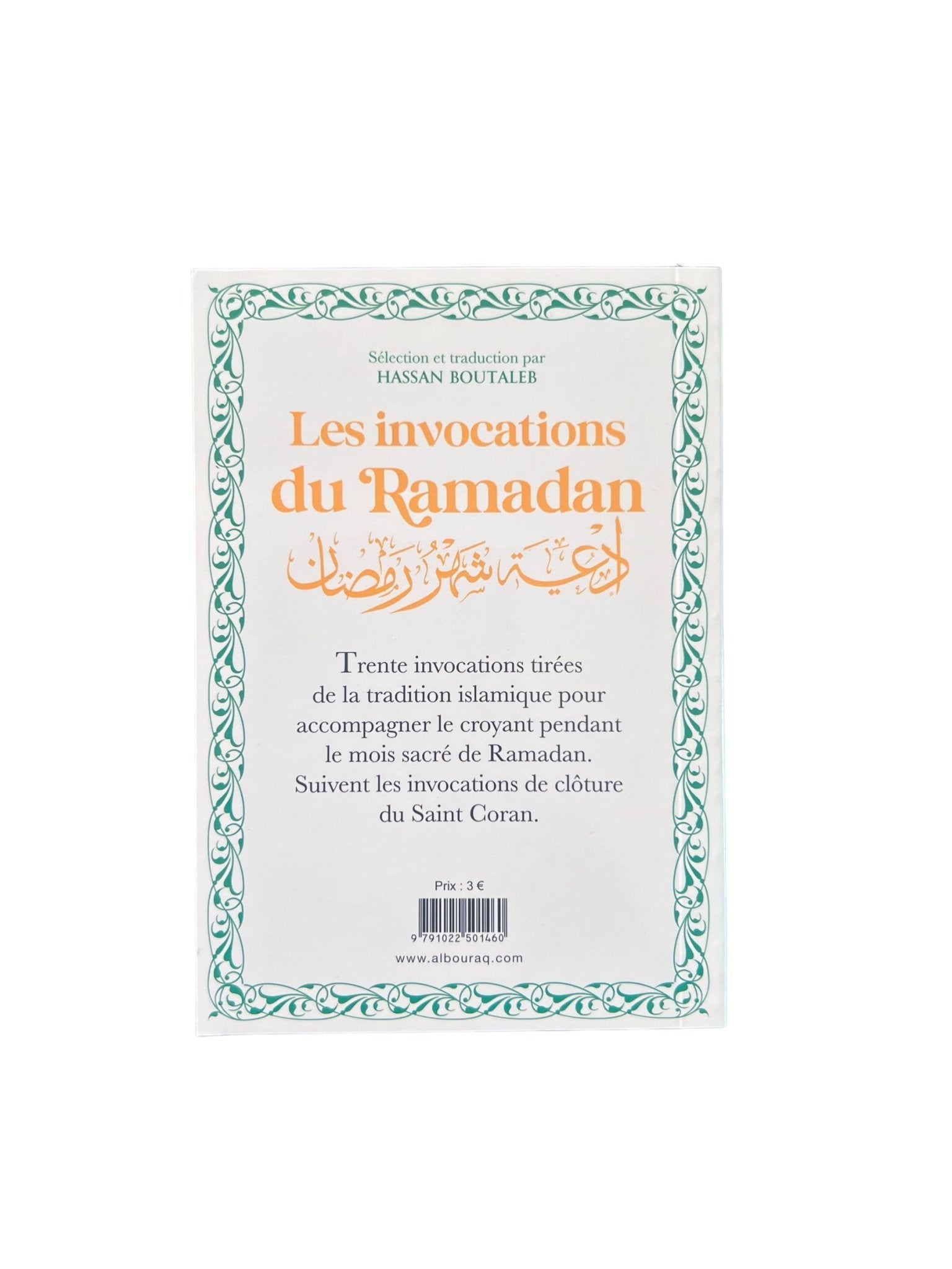 Les invocations du Ramadan (bilingue français - arabe) par Hassan Boutaleb Blanc Al - imen