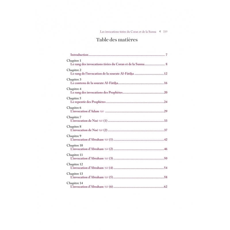 Les invocations tirées du Coran et de la Sunna - ‘Abd Ar - Razzâq Al - Badr Al - imen