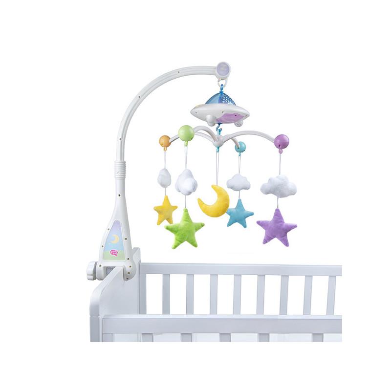 Mobile Bébé Coranique lumineux « Lune étoiles» Télécommandé - Mobile Moon & Stars Desi Doll disponible chez Al - imen