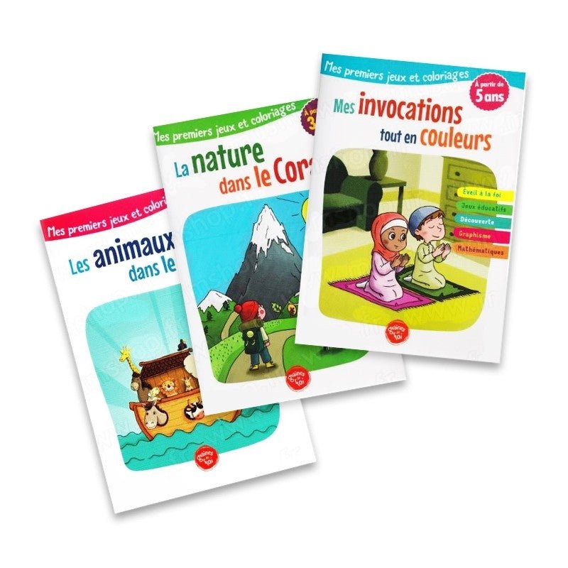 Pack 3 livres Graines de foi - Les animaux dans le Coran - Mes invocations tout en couleurs - La nature dans le Coran - Livres par édition par Graines de Foi disponible chez Al - imen